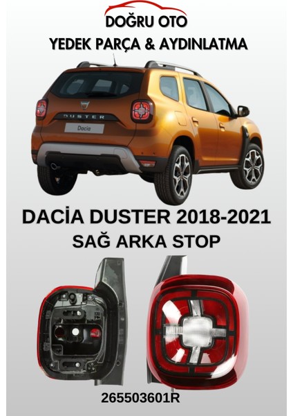 Daica Duster Arka Stop Sağ 2018 2021 Model Uyumlu