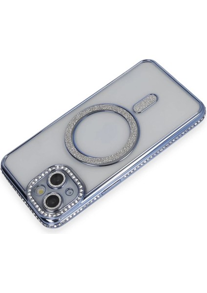 iPhone 13 Kılıf Joke Simli Magneticsafe Kılıf - MAVI-(5796) - UD001X-51CPC2 fiyatları