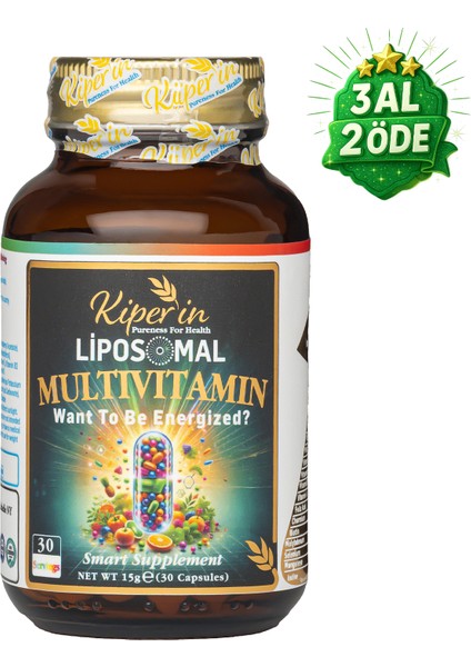 Lipozomal Multivitamin 13 Vitamin & 6 Mineral Cilt - Saç - Tırnak & Enerji | Akıllı Gıda Takviyesi