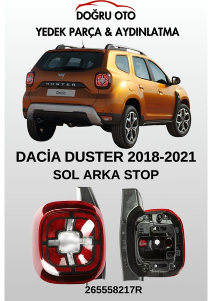 Daica Duster Arka Stop Sol 2018 2021 Model Uyumlu