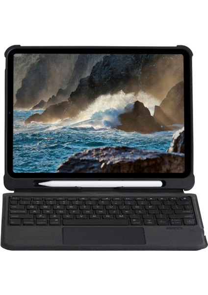 T5207D iPad Pro 11 (2022) Kılıf Inter Ledli Klavyeli Tablet Kılıfı - Siyah-(57 - UD001X-51DCH