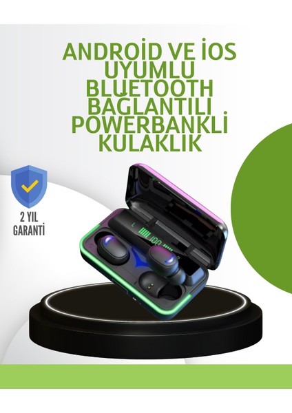 Oyun Modlu E10 Bluetooth Kulaklık Powerbank ve LED Ekranlı - UD001X-50PNV1