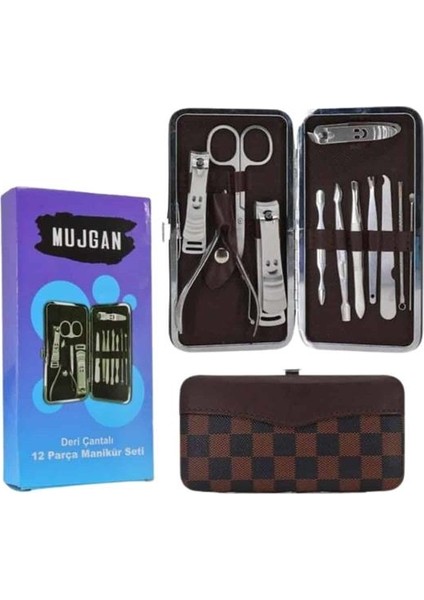 12 Parça Manikür Pedikür Seti Özel Deri Çanta El Ayak Bakımı Akne ve Sivilce - UD001X-50SR0 indirimleri