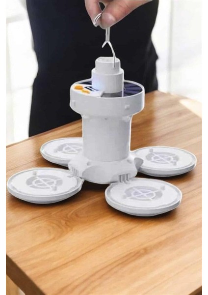 Kamp Lambası Işıldak Beyaz Işık Güneş Enerjili Solar Aydınlatma 5 Kanatlı K - UD001X-50SS1