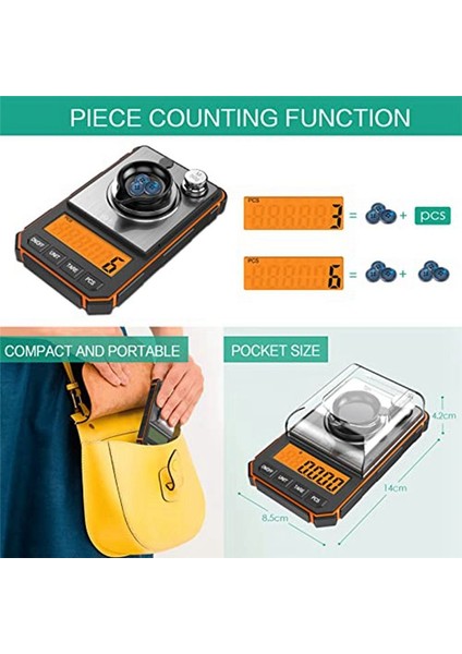 Ince Ölçek 0 001G Dijital Miligram Ölçekli 50G / 0 001G LCD Ekranlı Dijital Cep Ölçeği Laboratuvar Dijital Ölçek Mavi (Yurt Dışından) indirimleri