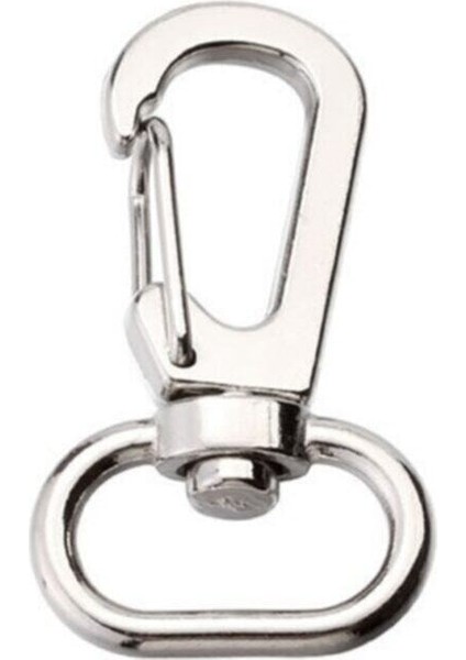 Anahtarlık Makrome Klipsi Istakoz Döner Klips 4 cm (50 Adet) Nikel Kaplama Gümüş Çanta Aksesuarı