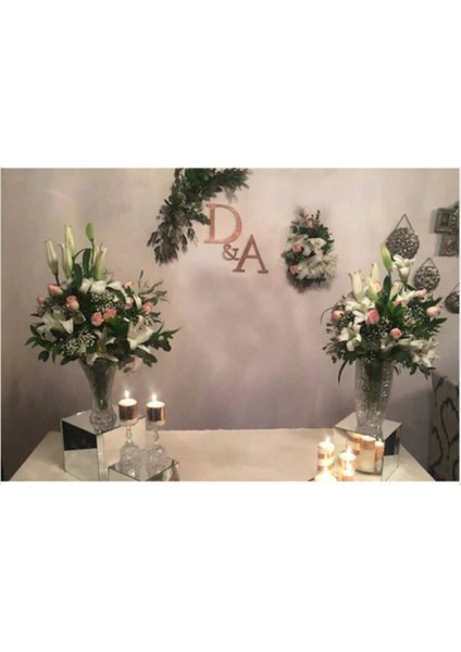 Süs, Söz,nişan,kına 30 cm Çift Harf Gold ve Gümüş Renk Seçenekleri Baş Harf Lüx Aynalı Pleksi