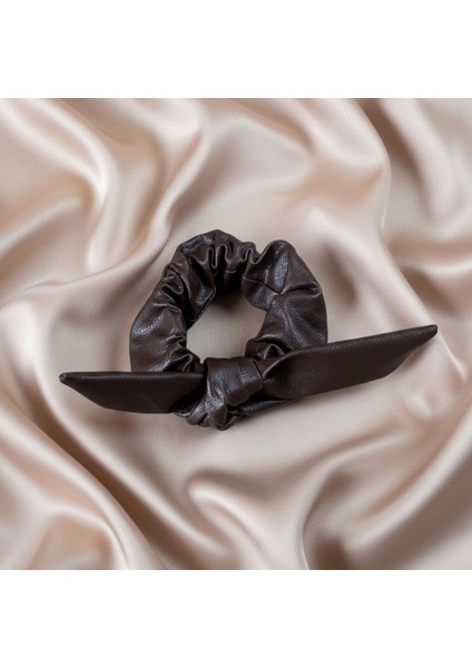 7830 El Yapımı Lastikli Deri Saç Tokası
