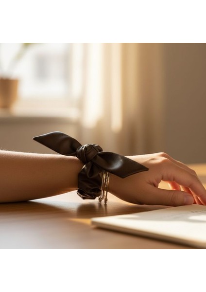 7830 El Yapımı Lastikli Deri Saç Tokası fiyatları