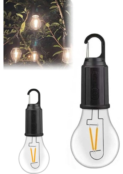 Taşınabilir Şarjlı LED Ampul Askılı Lamba Kamp Bahçe Lambası - UD001X-50QK20 modelleri