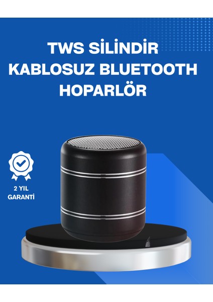 Taşınabilir Silindir Tasarım Bluetooth 5.0 Hoparlör Yüksek Bas Performanslı - UD001X-50K6E2