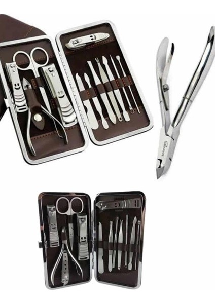 12 Parça Paslanmaz Çelik Kompakt ve Taşınabilir Manikür Makası Tırnak Makası - UD001X-50SR1 fırsatları