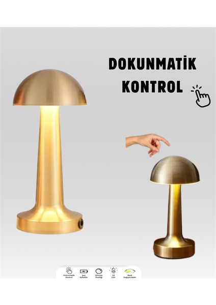 USB Şarjlı Dokunmatik LED Masa Lambası – 3 Renk Modu & Dimmer - UD001X-50NA16 fırsatları