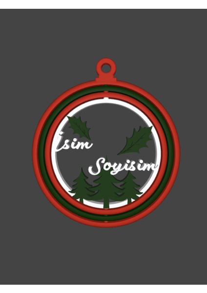 Hareketli Kişiselleştirilebilir Yıl Başı Süsü