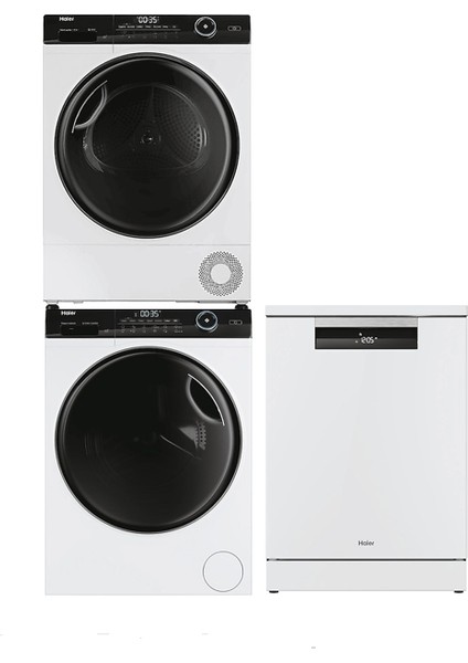 3'lü Beyaz Eşya Seti (HW100-B14959NU1 ÇAMAŞIR-HD110-A2959E-TR Kurutma-Xf 6B2M3PW Bulaşık)