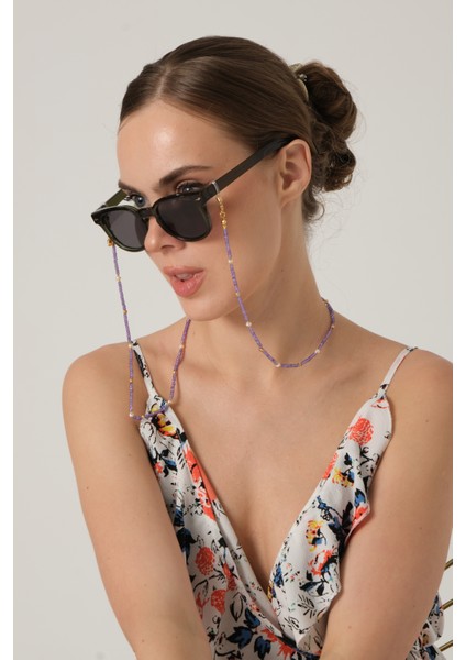 Inci ve Ametist Doğal Taşlı Gözlük Ipi fiyatları