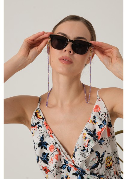 Inci ve Ametist Doğal Taşlı Gözlük Ipi fırsatları