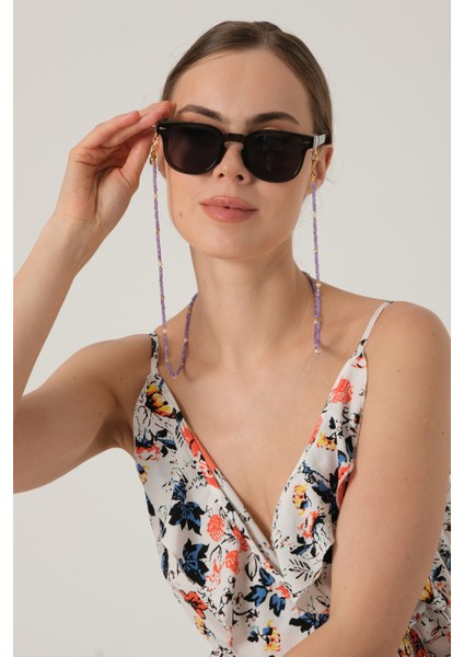 Inci ve Ametist Doğal Taşlı Gözlük Ipi indirimleri