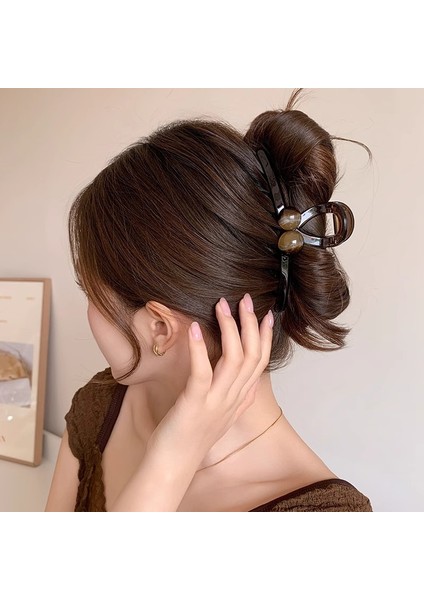 Kepçe Klipsi Büyük Saç Hacmi Büyük Saç Tokası Kadın Başın Arkası Köpekbalığı Klipsi Saç Tokası Yeni Disk Saç Kore Klipsi Şapkalar (Yurt Dışından)