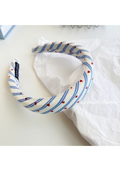 Krem Mavi Küçük Taze Yüksek Kafatası Üst Saç Bandı Kadın Yeni Kafa Bandı Saç Tokası Net Kırmızı Yı Yüz Saç Aksesuarları (Yurt Dışından)