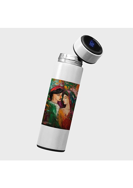 Mem U Zin Tasarımlı Termos - Mem Ile Zin Resimli Termos