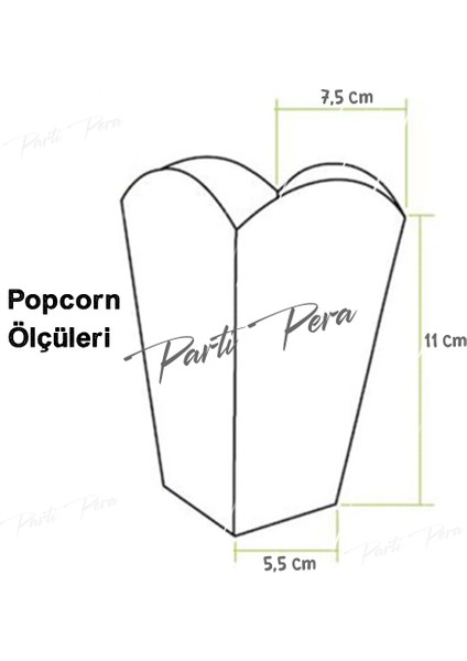 Sarı Kırmızı Futbol Temalı Mısır Kutusu Popcorn 8 Adet modelleri