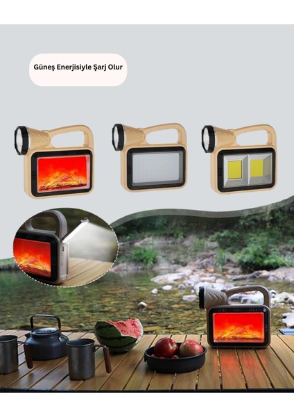 Solar Cob Alev Efektli Lamba – Güneş Enerjili Suya Dayanıklı Taşınabilir - UD001X-50O3A9 indirimleri