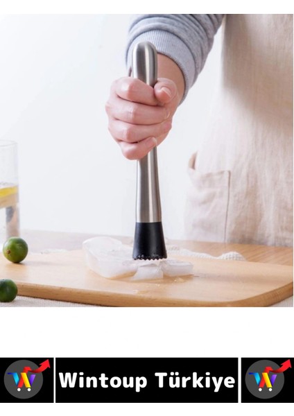 Uzun Ömürlü Ergonomik Tutuş Içecek Kokteyl Bar Meyve Ezme Tırtıklı Zahmetsiz Buz Kırma Çubuğu modelleri