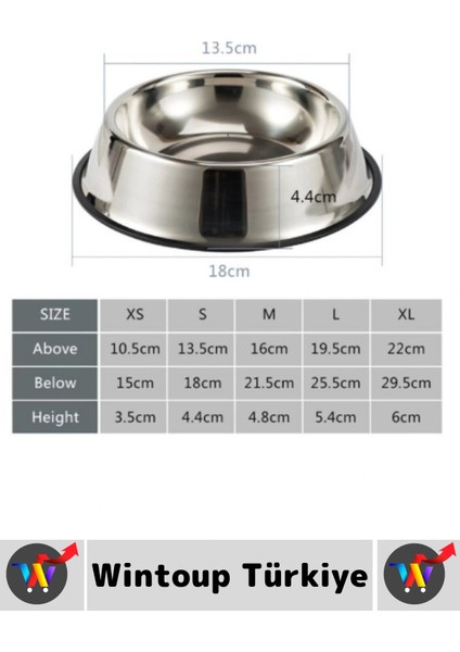 Premium Yüksek Kaliteli Dayanıklı Kaymaz Kauçuk Taban Evcil Hayvan Kedi Köpek Mama Su Kabı 18 cm fiyatları