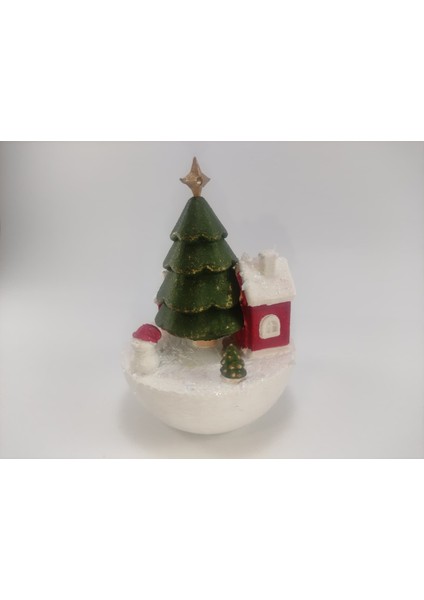 Mini Kar Köyü Ağaç ve Ev Dekoru