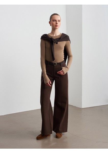 32319 Modal Karışımlı Uzun Kollu Top-Vizon indirimleri