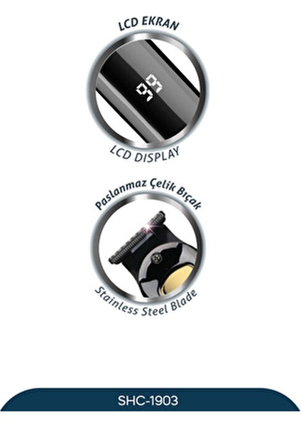 Şarj Edilebilir Saç Kesme Makinesi Hassas Tıraş Başlığı ile 90 dk Kullanım Süresi modelleri