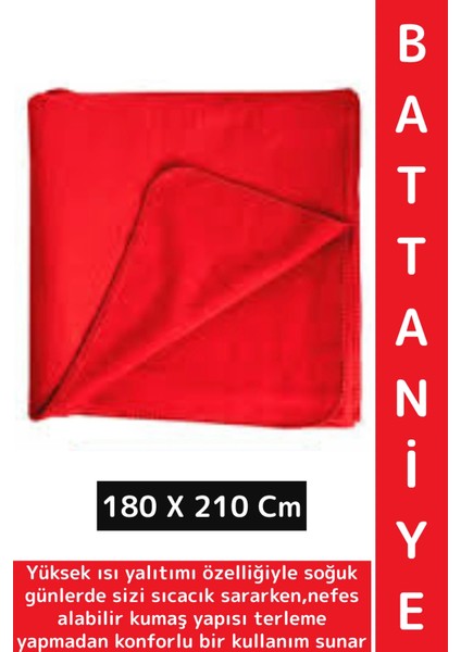 Deluxe Yüksek Isı Yalıtımı Yumuşak Doku Hafif Nefes Alabilir Çift Kişilik Polar Battaniye 180X210 cm