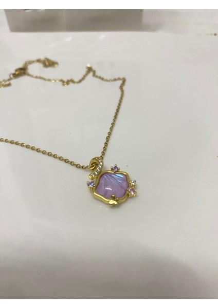 Pembe Deniz Kabuğu Çelik Kolye modelleri