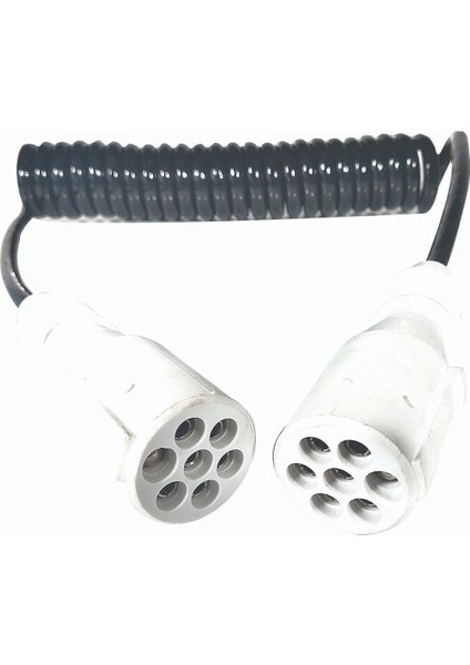 7'li S Tip Tır Dorse Kablosu - Beyaz Enjeksiyon Baskı - Wolfram 70503