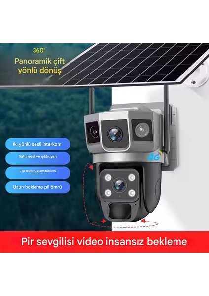 6mp Güneş+Sım Ptz Kamera - 7/24 Kayıt, Gece Görüş, Iki Yönlü Ses - Tümüyle Tasarruflu Güvenlik modelleri