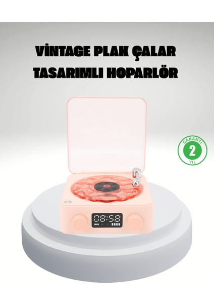 Gece Lambası Stereo Bluetooth Hoparlör Dijital Saat Su Dalgası Efektli 3-Ü-1 Cih - UD001X-50MBC