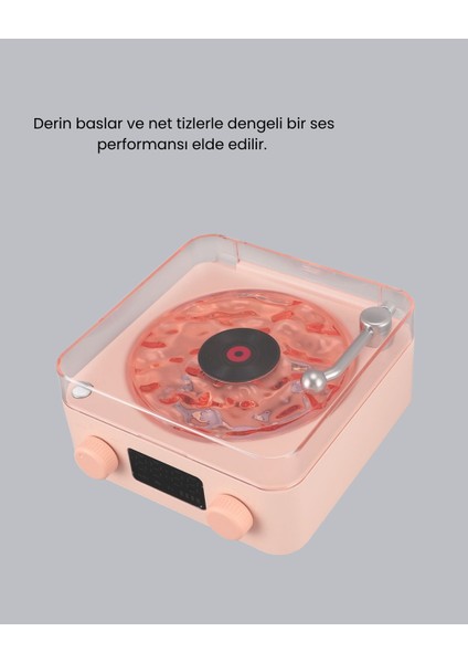 Gece Lambası Stereo Bluetooth Hoparlör Dijital Saat Su Dalgası Efektli 3-Ü-1 Cih - UD001X-50MBC fırsatları