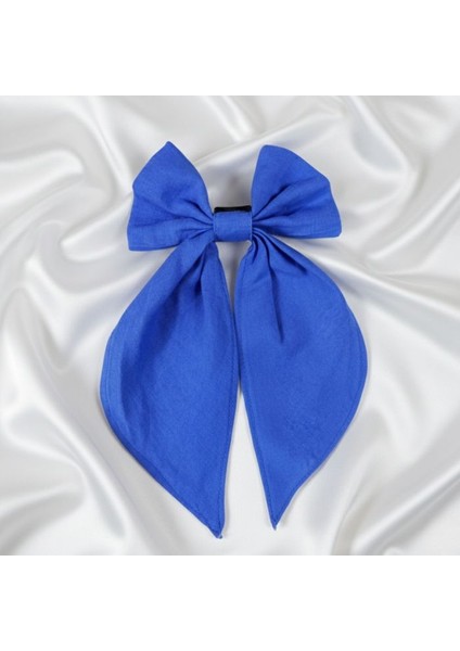 9027 El Yapımı Mavi Renk Fiyonk Toka / 5 cm