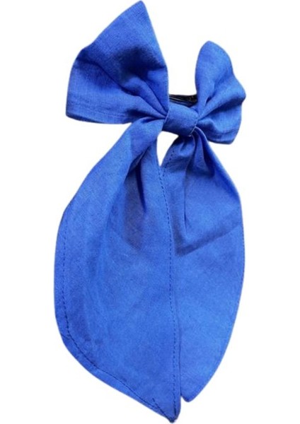 9027 El Yapımı Mavi Renk Fiyonk Toka / 5 cm indirimleri