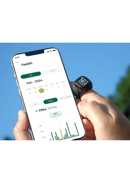 Iqibla Nour Akıllı Yüzük Saat Tesbih Zikirmatik Namaz Hatırlatıcı fiyatları