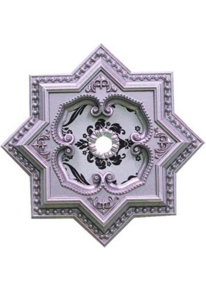 Decogold 60 cm Yıldız Gümüş Saray Tavan Göbek