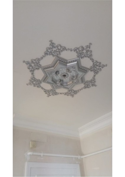Decogold 60 cm Yıldız Gümüş Saray Tavan Göbek fiyatları