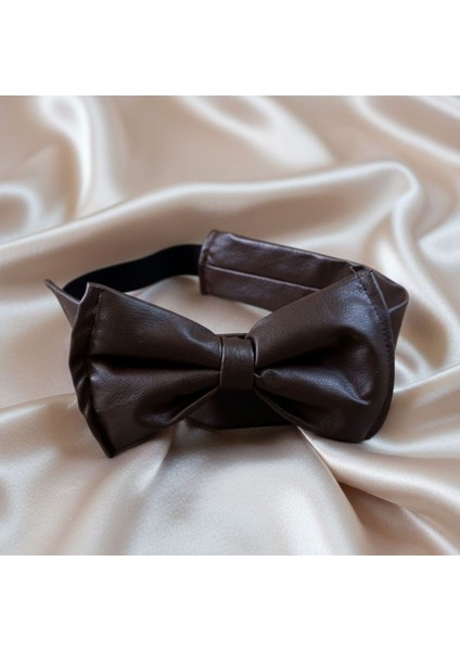 5656 El Yapımı Fiyonk Model Deri Saç Bandı