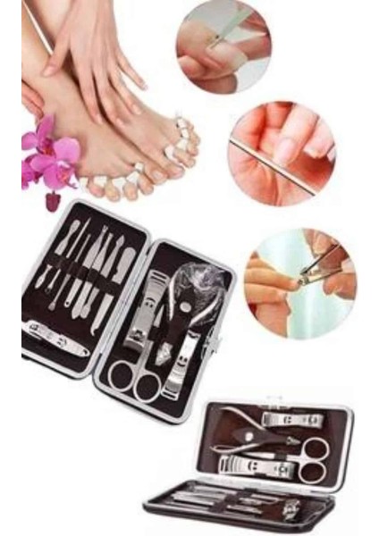 Tırnak Bakımı Tırnak Makası Profesyonel 12 Parça El Ayak Manikür Pedikür Set - UD001X-50QAT indirimleri