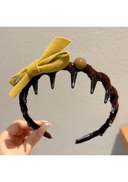 Sonbahar ve Kış Kore Kafa Bandı Retro Leopar Diş Peluş Yüksek Kranial Üst Saç Bandı Kadın Kaymaz Yı Yüz Saç Kartı Kafa Aksesuarları (Yurt Dışından)