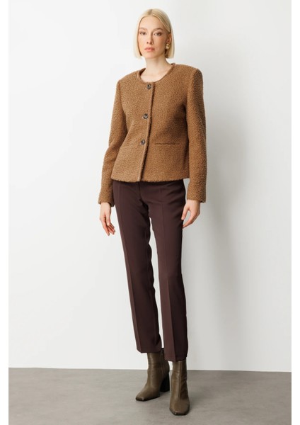 Teddy Kumaş Düğmeli Ceket fırsatları