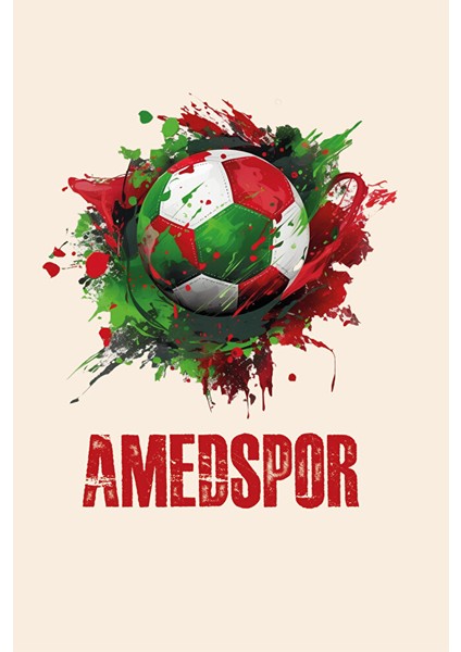 Amedspor Tasarımlı Not Defteri - Amed Spor Çizgisiz Not Defteri