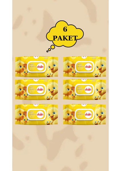 Islak Havlu 56 Yaprak 6 Paket (336 Yaprak) Yeni Ambalaj