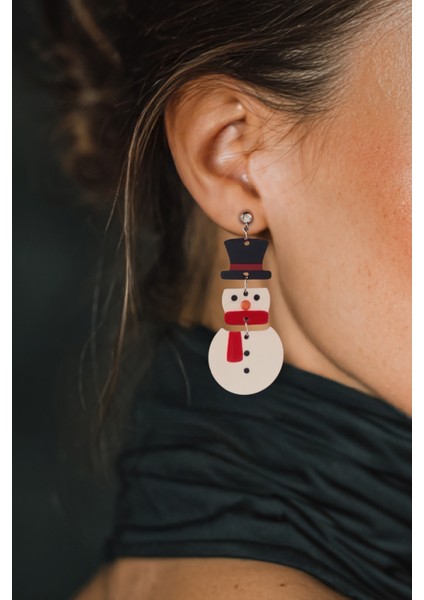 Kardan Adam Özel Tasarım Sallantılı Küpe